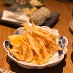 吟魚のはなれ  吟チロリ - 白海老の天ぷら(1,280円×3)