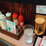 風の街 - 卓上のソース類