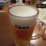 Genki Shichirin Yakiniku Gyuu Shige - 生ビール