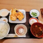 天麩羅 えびのや - 料理写真:鶏天御膳1650円。