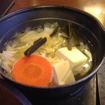 水春亭 - モーニングセットの湯豆腐