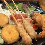 大阪串かつ だるまや - 串カツ定食