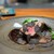 Refugeforestiere 五島 - 料理写真:黒毛和牛、トリュフ（フランス産）、原木椎茸、西洋の菜の花、赤ワインソース