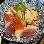 陽菜たぼこ - 鮪、鰹、蛸、ホウボウ、帆立、甘エビ、イカ、太刀魚、イクラ、玉子焼きなど