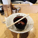 天丼ふじ - 箸先を相手に向けない。