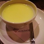 クロモリ - 杏仁豆腐。レモンオレンジの炭酸ソース