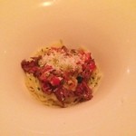 カーサ・デル・チーボ - 牛肉タタキの冷製カッペリーニ （小坂シェフ）八戸ブイヤベース2014 ル ムロン デ オワゾとのコラボイベントより