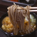 立喰いそば梅市 - 天ぷらそば＠税込590円、生玉子＠税込80円