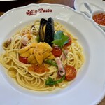 ジョリーパスタ - 料理写真:期間限定「ウニとイクラのアーリオオーリオ」