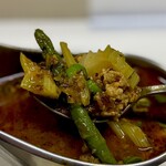 かれーの店 うどん  - 春スープカレー・チーズ・スパイシーひき肉