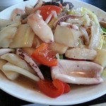 菜の花  - イカのあんかけやきそば  アップ！