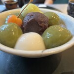 茶房 雲母 - 抹茶白玉クリームあんみつ