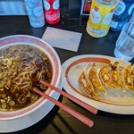幸楽苑 - 料理写真:郡山ブラックラーメン餃子セット500円