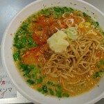 大衆めし とんぺい食堂 - 料理写真:コッテリ辛ホル味噌ラーメン900円、メンマ100円(2026.2.22)