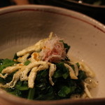 おさ亭 - 2015年2月　菜の花のおひたし　蟹肉入り