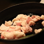 おさ亭 - 2015年2月　鴨鍋　調理開始直後