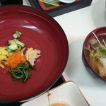 野口鮮魚店 - 極丼　薬味　あら汁