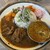 カリーアンダーソン - 料理写真:チキンカレーと、貝柱と海苔のクリーミーカレーの２種盛り。