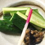 Tententei - もろ胡　　cucumbers with miso paste