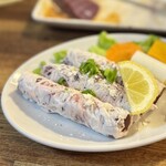 酔笑苑 - ※ドラフトは５本ですが、食べきれないので減らしていただきました。
先のレバ焼きが絶品で、ボリュームを理由に断念したアミレバを、追加オーダー(^^)
網脂が巻かれているので、よりジューシー！傑作♪