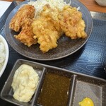 からやま  - 料理写真:とり天合盛り定食