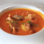 La Chevre d’Or - カボチャのスープ　フォアグラとくるみ入り