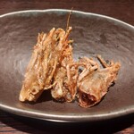 銀座 竹の庵 - がすエビの頭の唐揚げ