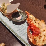 銀座 竹の庵 - 伊勢海老のチーズグラタン風