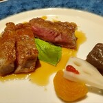 銀座 竹の庵 - 黒毛和牛桑焼き