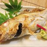 Tententei - のどぐろ塩焼き  rosy seabass
      (cooked in grilled with salt)
      