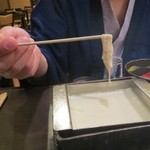 豆富懐石 猿ヶ京ホテル - 卓上引き上げ湯葉