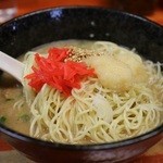 前橋とんこつ 味楽留 - 替玉おんざ紅生姜＆ニンニク＆胡麻