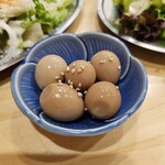 焼鳥 餃子 とり金 - うずらの味玉