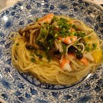 武蔵野茶房 - えびきのこなすの白ゴマ和風パスタ