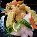 いけす創作 千彩 - 海鮮丼（1200円）（第一回訪問）