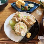 古民家カフェ 山の子 - 手作りばっけ味噌と筍のシュウマイ♡