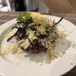古澤亭 - 馬肉と蕗味噌のタルタル　フォアグラ削り
