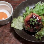 炭火焼きと創作酒肴 粋 - ジャンボ月見つくね