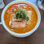 麺庵ちとせ - 担々麺+チャーシュー+大盛り。