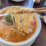 麺庵ちとせ - 麺の感じ。高級なそうめんみたいな、靭やかな麺。