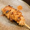 酒亭 田中 - 五本セットの二本目は皮。通常はレバーのところ苦手なので変更してもらいました