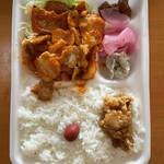 ほかほか弁当 - 激辛生姜焼き弁当（上から）
