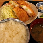 ゆき - 料理写真:チキン串かつ定食　730円　ねぎチキンねぎチキンねぎのハーモニー