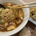北海らーめん 喜龍 - マーボー麺とチャーハンセット。