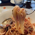 RISTORANTE&BAR ITALIANA ミア アンジェラ - モッツァレラチーズのトマトソース　パスタアップ