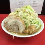 ラーメン 一心 - ラーメン並+味玉、豚（ヤサイ、ニンニク、肉玉)