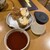 とんかつ武蔵 - 料理写真:ソースが2種あり、椎茸海老ミンチカツ用