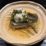 富小路 やま岸 - 稚鮎の揚げ浸し　花山椒おろし