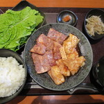 焼肉特急 - 料理写真:ジューシーハラミ・テッチャンランチ