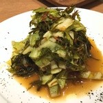 アベー - 鱈ムニエル アカモク、キャベツ、チョリソー